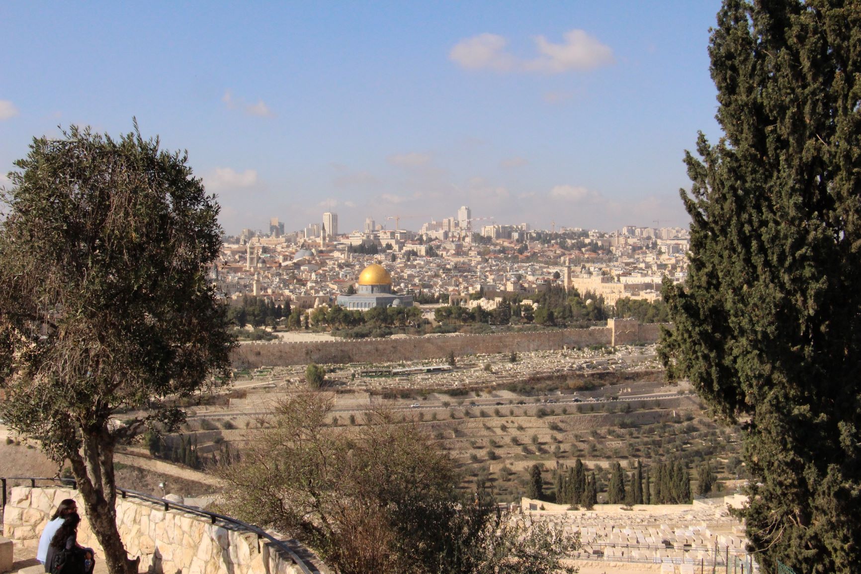 Mount of Olives yesterday and today